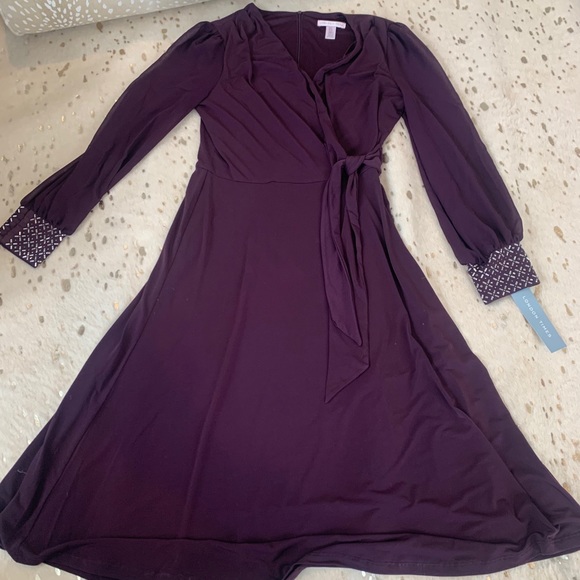 London Times eggplant Anika cocktail dress, NWT. - Picture 3 of 3